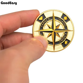 

Poker Card Guard Protector Metal Token Coin with Plastic Cover Poker Chip set Texas Hold'em Dealer Comet Button Game
