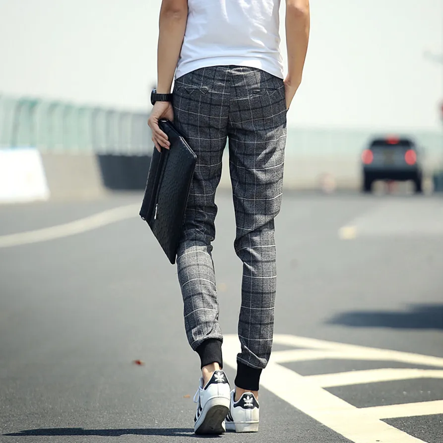 Pantalones de tela escocesa de Los Hombres 2015 Nueva Primavera Marca de  Moda Hip Hop Joggers Harem Hombres Pantalones Delgados de Ocio Los Hombres  Pantalon Homme|pantalon homme|leisure pants manmen pantalon - AliExpress