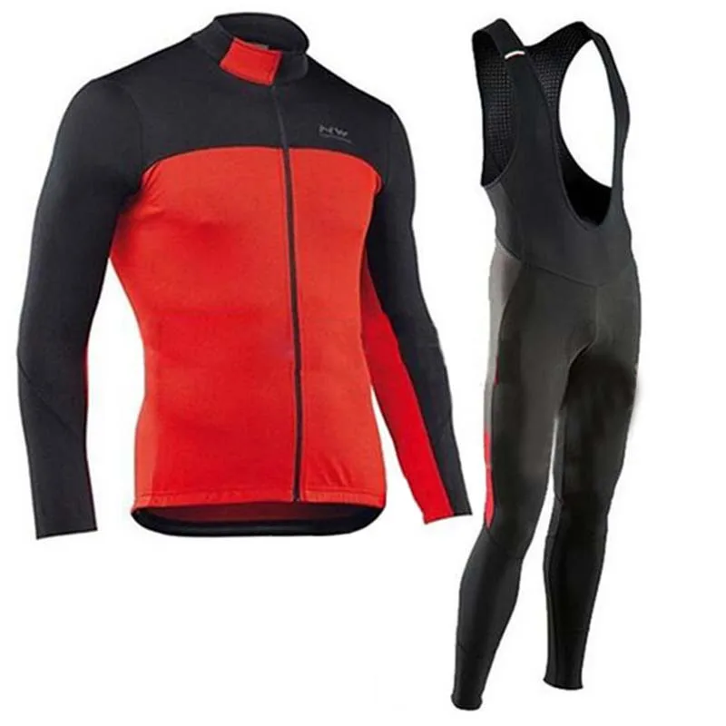 

NW 2019 Long Sleeve Cycling Jersey Spring Autumn Set Mountain Bicycle Cycling Clothing Pants Maillot Ropa Ciclismo Hombre C25