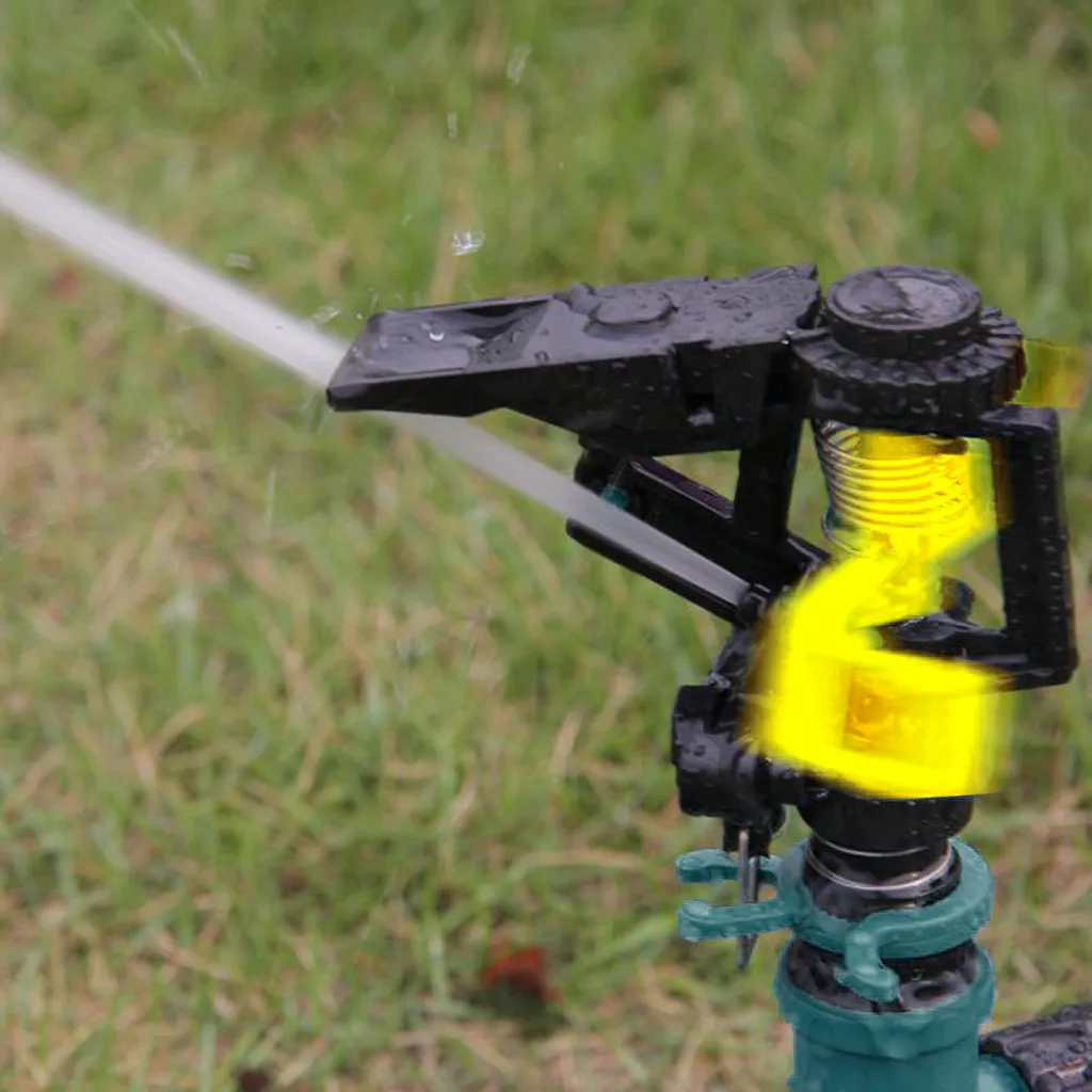 Rotating Impulse Sprinkler Garden Lawn Grass Watering System Water Hose Sprayin Garden