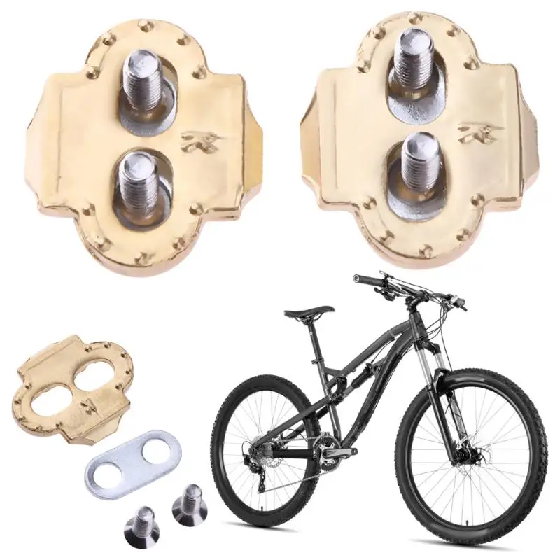 

1 Pair Biicycle Self-Locking Eggbeater Lock Plate Pedal Cleat MTB Bike Cycling Gear Parts Accessories Copper + Steel brompton