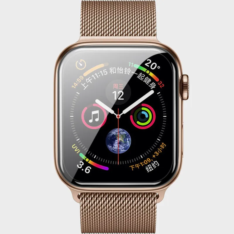 Защитное стекло для Apple Watch 4, 40 мм, 44 мм, полное покрытие клеем, закаленное стекло для iWatch серии 3, 2, 38 мм, 42 мм, защита