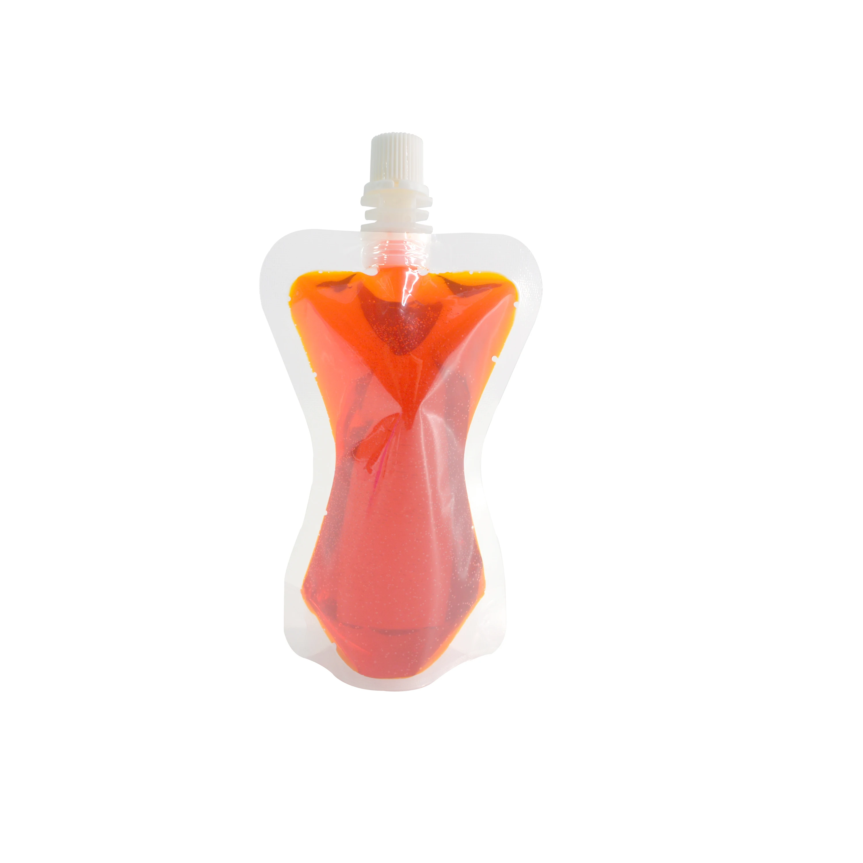 20 pcs Full Transparent Plastic Spout Pouch Juice Pouch,Wine Flask Pouch BPA Free Food Materials Storage Bags  30 ml-500 ml 5