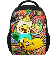 13 Zoll Cartoon Adventure Time Kinder Rucksack Kindergarten Schultasche Kinder Druck Rucksack Mädchen Jungen Mochila