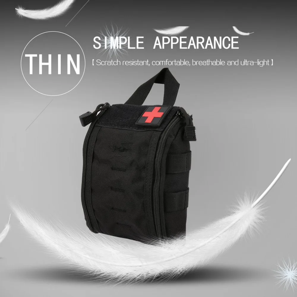 Bolsa de primeros auxilios portátil al aire libre táctica funda médica Paquete de cintura multifuncional Camping escalada bolsa de emergencia Kit de supervivencia