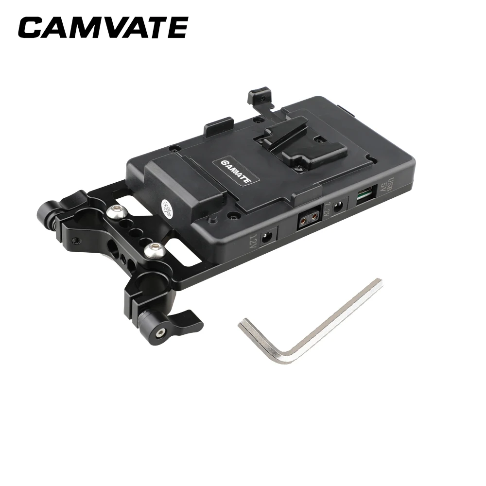

CAMVATE V Lock Mounting Plate Power Supply Splitter with 15mm Rod Clamp C1524