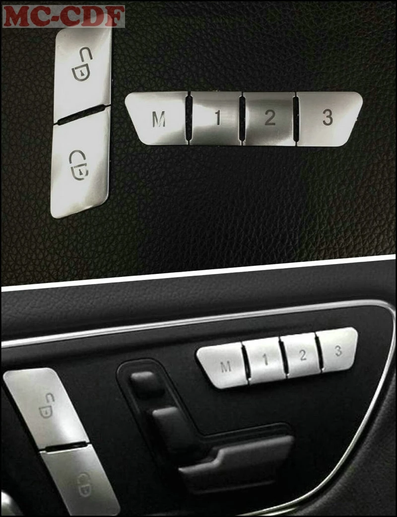 

12pcs ABS Seat Memory Lock Unlock Switch Button Cover Trim For Mercedes Benz A B CLA/GLA E Class W212 GLK/GLE/ML/GL