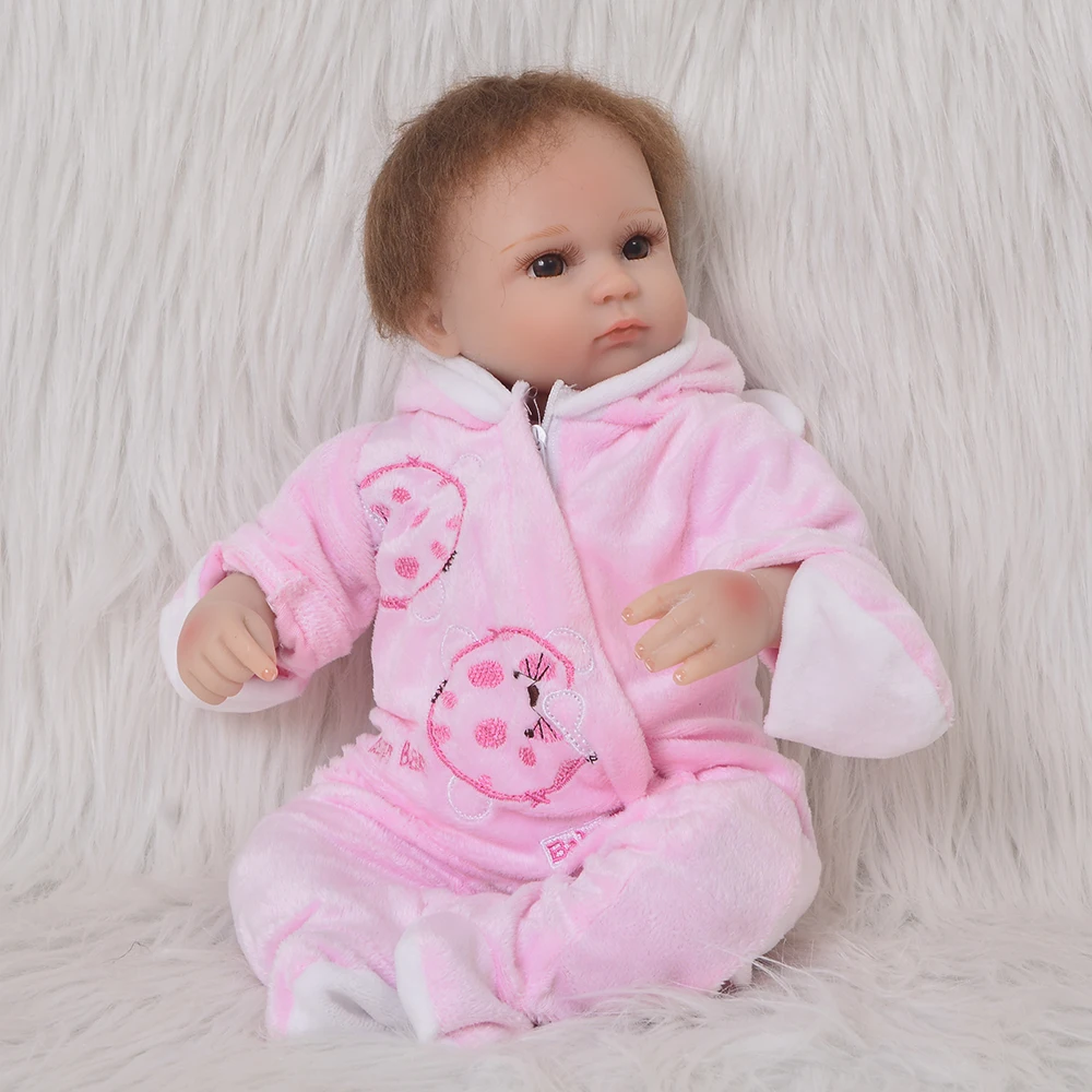 

Boneca Reborn Silicone Vinyl 17inch 42cm vivid body baby Dolls Reborn Bebe Realista Fashion Doll Newborn Lifelike Bebe Kids Toy