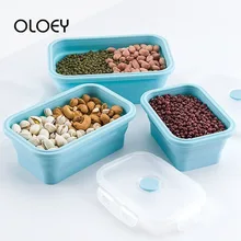 OLOEY/Детская тренировочная чаша, легко очищаемая, силиконовая, складная, детская чаша с крышкой, расширяемая, складная чаша, набор для детей, путешествия