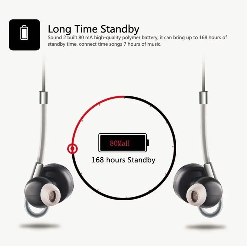 Noise Cancelling Bluetooth Headset Sports Wireless Handsfree Earphones Voice Command Sweatproof Bluetooth Earphones with Mic (13)