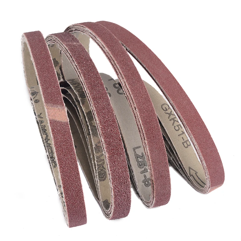 20pcs Sander Belts 13mm*457mm 40-120 Grit Mixed Sanding Belts Abrasive Polisher Paper Sander Power Tool