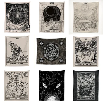 

India Mandala Tapestry Wall Hanging Sun And Moon Wall Tapestry Wall Carpet Psychedelic Tapestry Witchcraft Wall Cloth Tapestries