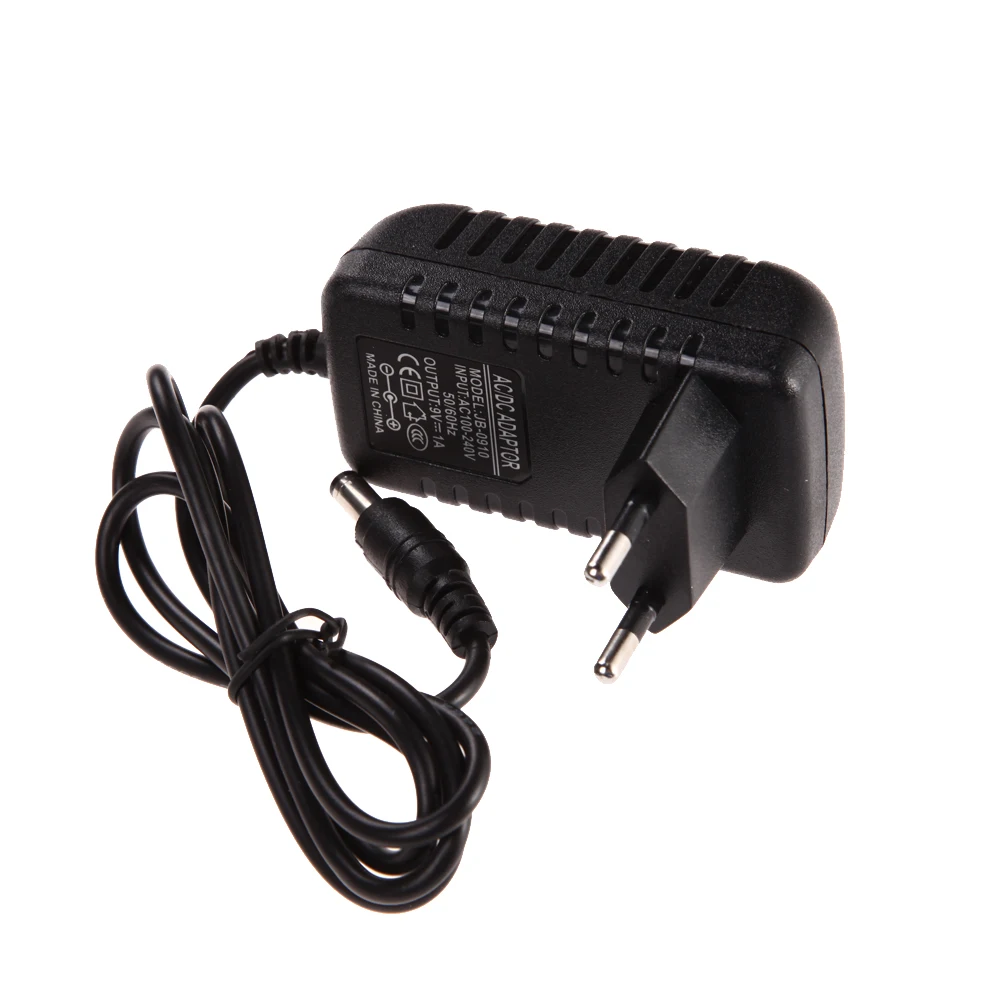 

High Quality AC 100-240V Converter Adapter DC 9V 1A 1000mA Charger EU Plug with 1M cable