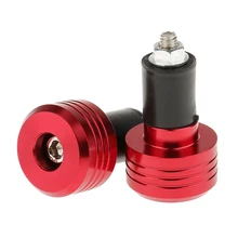 2 шт. мотоциклетные Руль управления для мотоциклов алюминий 22 мм акустическая система Конец кепки Plug слайдер красный