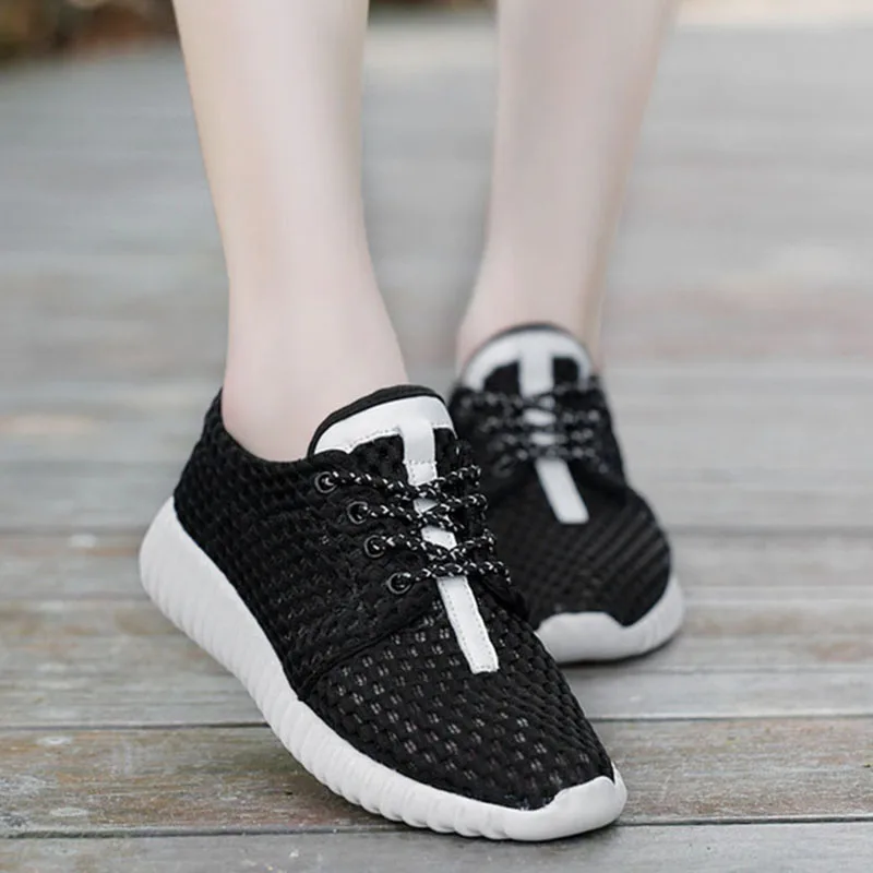 

Fashion 2018 Casual Shoes Woman Summer Comfortable Breathable Mesh Flats Female Platform Sneakers Women Chaussure Femme