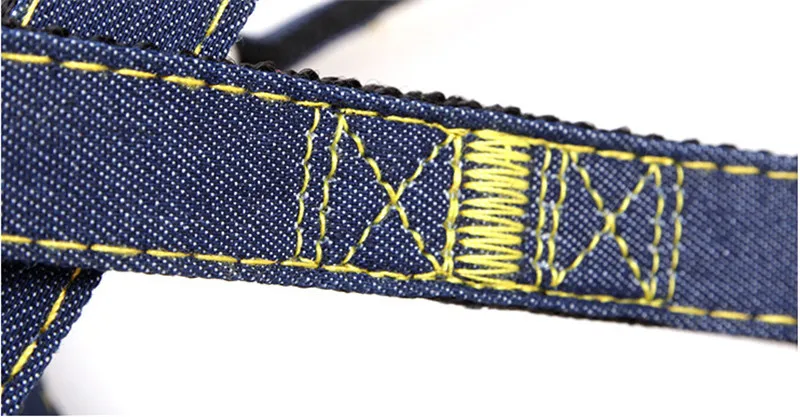 Adjustable No-Pull Denim Dog Harnesses Leash Collar for Greater Control Safety Dog Training Walking Running Rescue Harness 9