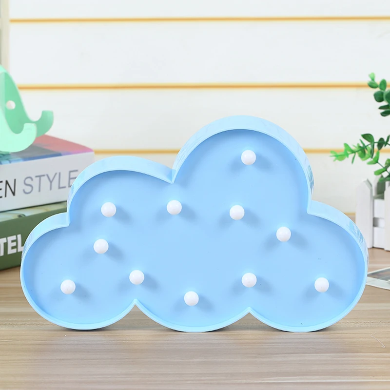 

Cloud Style Led Night Light 2*AA Battery Switch Operated Table Lamp For Party Supplies-Wall Decoration for Kids Room Living