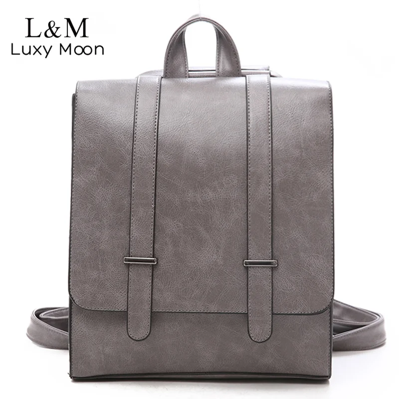 

Black Backpack Women High Quality Leather Backpacks Fashion Female Large Back Pack Bag Teenage Girls School Shoulder Bags XA80H