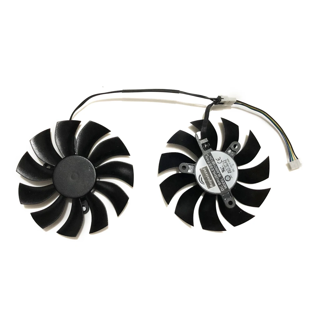 

2 Pcs/Lot DATALAND RX580 GPU Graphics Card Fan For Radeon PowerColor Red Devil Golden Sample RX 580 8GB GDDR5 Video Card Cooling