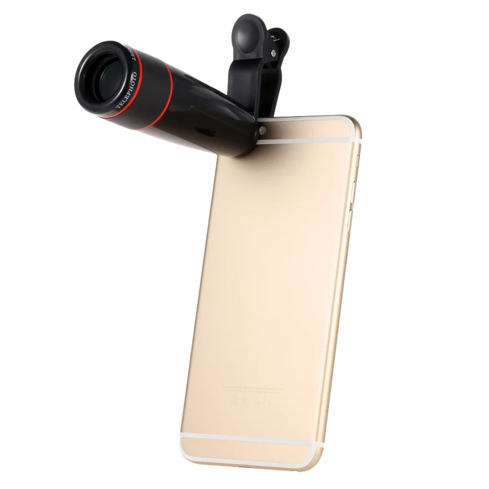 HD 12X зум телеобъектив Fisheye Широкий формат макро Lentes для iPhone сотовый телефон линзы