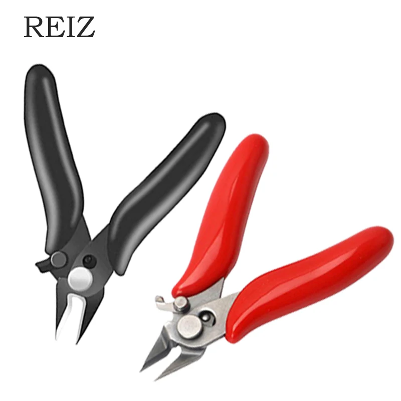 

REIZ Diagonal Pliers Mini Wire Flush Cutter 3.5 Inch Micro Diagonal Cutting Pliers Wires Insulating Rubber Handle Model Pliers