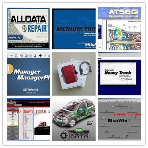 

alldata auto repair software v10.53+ mitchell ondemand+ elsawin 5.2 for audi for vw+mitchell manager plus+moto heavy truck