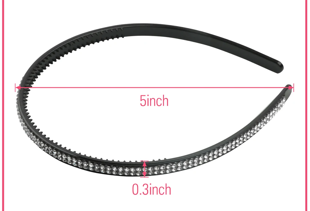 XIMA 1 шт. Для женщин повязка Дети Пластик обручи для волос со стразами для девочек вечерние Hairbands аксессуары для волос