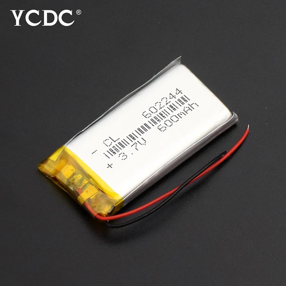 1/2/4 Pcs/lot 602244 Mini Lithium Batteries 3.7v 600mah Li-polymer Cell Replacement High Quality MP3 MP4 DVD PDA GPS Bateria