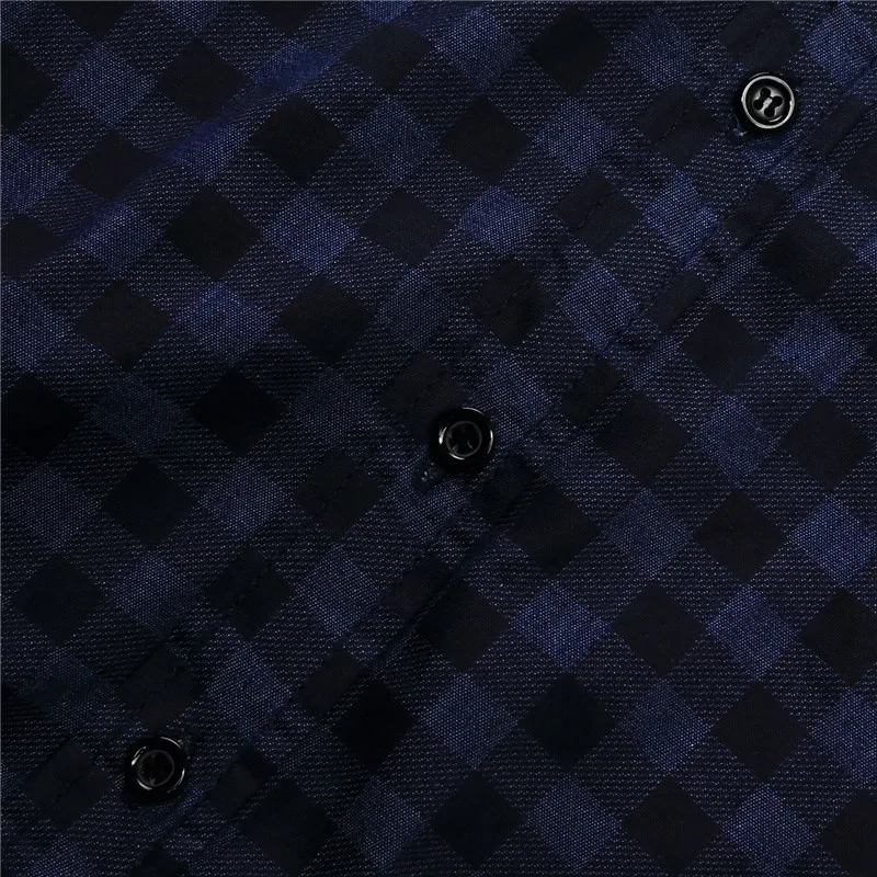 New Arrival Men's Long Sleeve Plaid Shirts Spring Autumn 100% Cotton Brand Casual Male Denim Dress Shirt Work Shirts Tops  (1)
