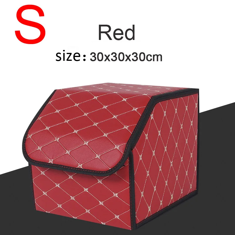 Car Trunk Organizer Eco-Friendly Super Strong& Durable Collapsible Cargo Storage Bags For Auto Trucks SUV Trunk Box - Название цвета: S Red