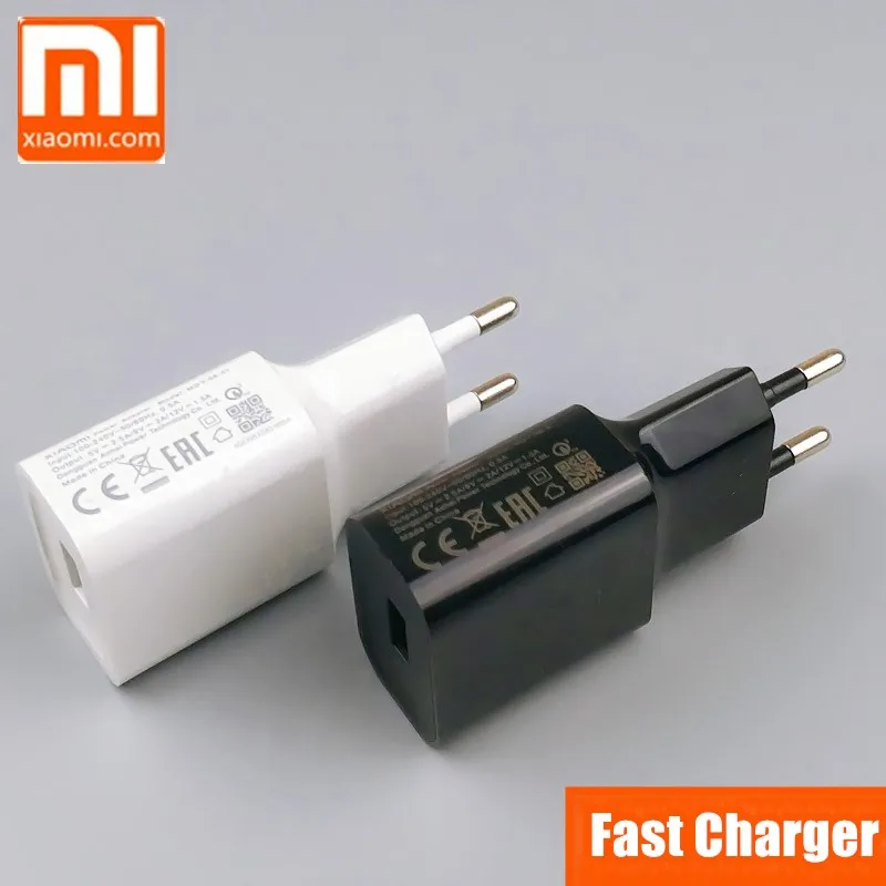 

Original EU Xiaomi Mi9 Fast Charger Quick Charge QC 3.0 Power Adapter For Mi 9 se plus a2 a1 8 6 max mix 2 2s 3 redmi note 7 pro