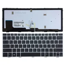 Новая клавиатура для ноутбука США для hp Elitebook Revolve 810 G1 G2 G3 серебряная рамка с подсветкой