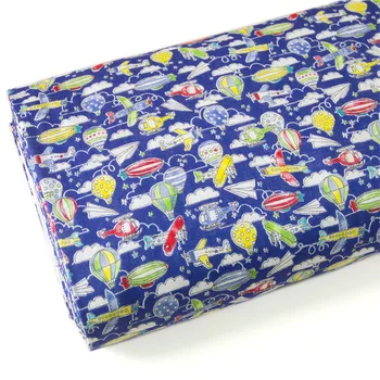 

Half-Meter Japanese Kokka DIY Patchwork Baby Cloth Double Gauze Cotton Fabric Plane Ride A