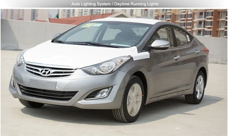 12V 6000k светодиодный DRL Дневной Бег светильник чехол для hyundai противотуманная фара Elantra рамка туман светильник стайлинга автомобилей