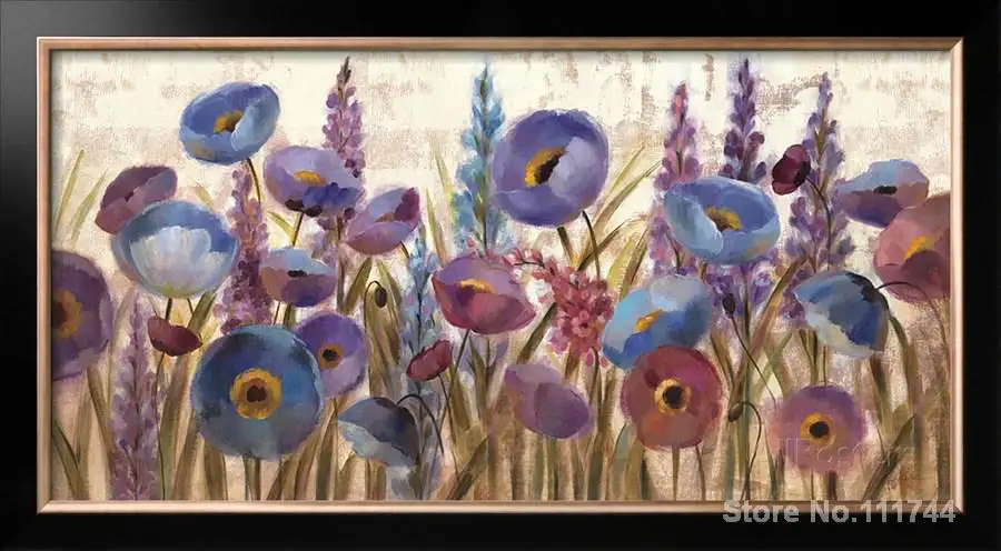 Современное искусство абстрактные лупины и маки от Silvia vassilva живопись для