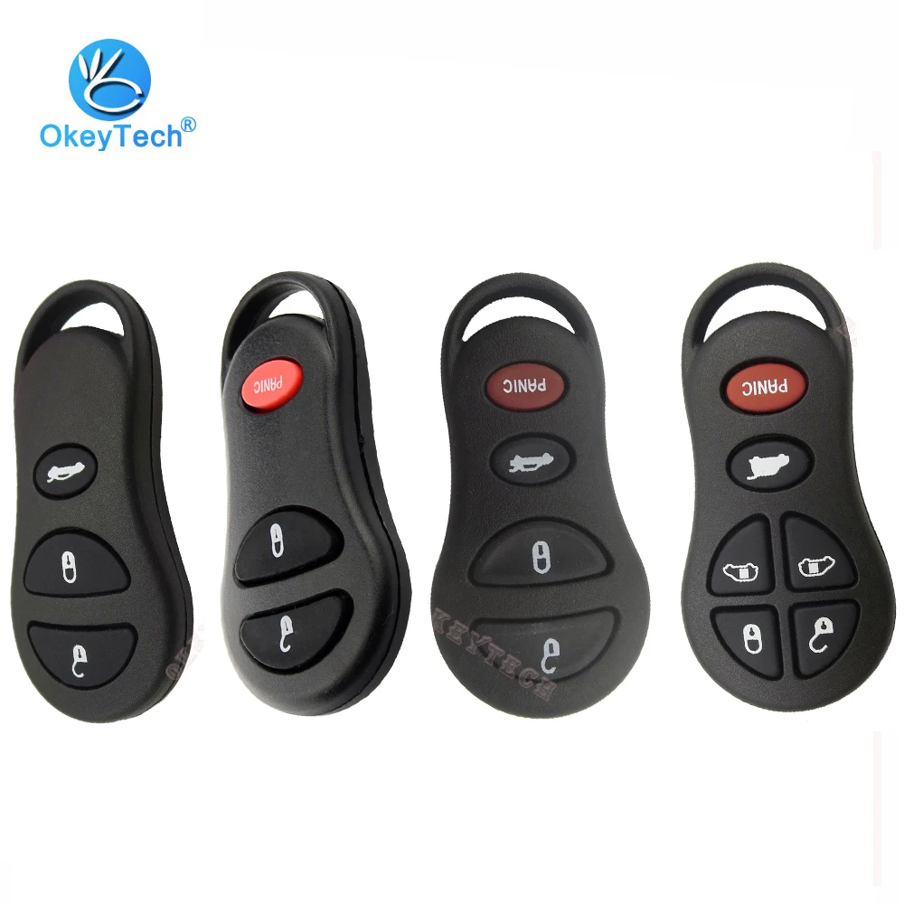 

OkeyTech 3/4/6 Buttons Remote Keyless Key Fob Shell Case for Jeep Liberty for Dodge Stratus Viper For Chrysler Sebring Concorde