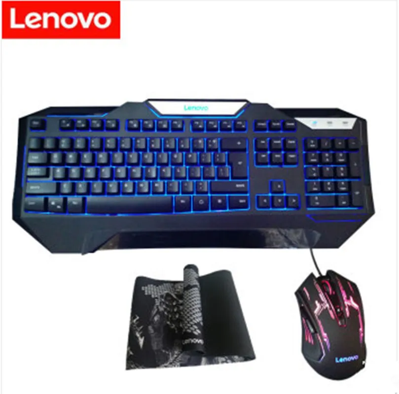 

Free shipping Lenovo KM700B wired game key mouse suit Keyboard mouse suit original wired/wireless desktop laptop machine