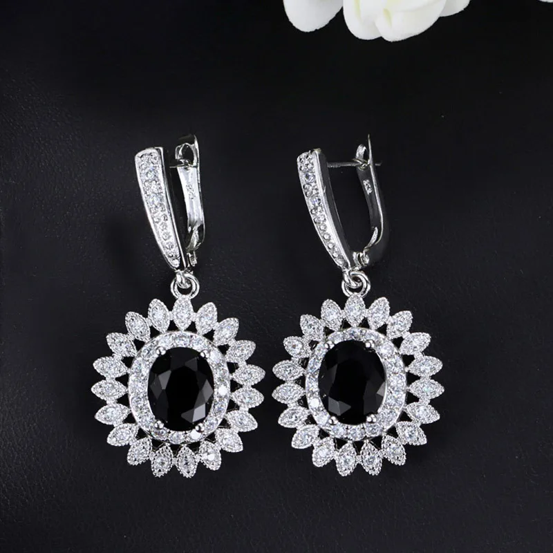black drop earring