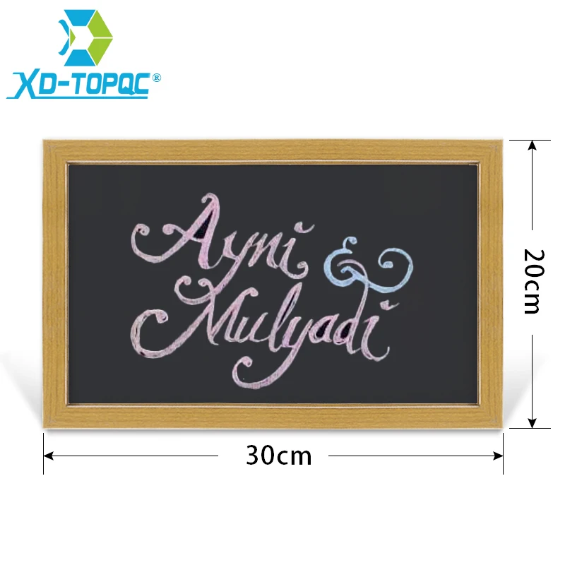 XINDI 20 30cm Dry Erase Chalkboard Magnetic Wooden Blackboard Drawing Message Bullentin Balck Board A4 Size