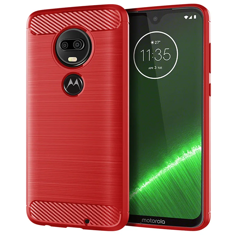 Ультратонкие Чехлы для MOTO G5 G5S G6 G7 Plus чехол из углеродного волокна Motorola Play Power P40