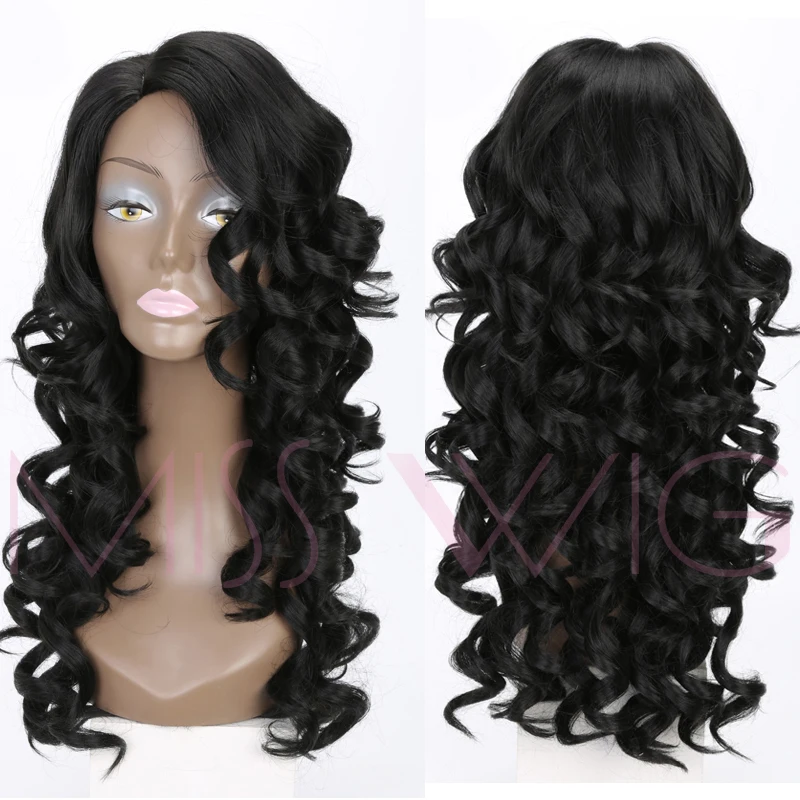 Miss Wig 18 дюймов длинный кудрявый парик розовый черный для черных женщин 250 г