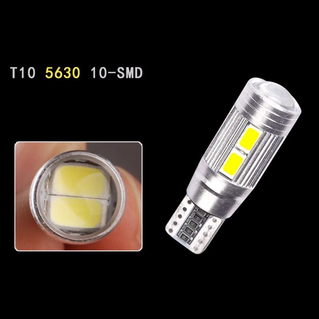 10pcs/lots T10 5630 10LED Canbus Error Free Car Side Wedge Light Lamp White