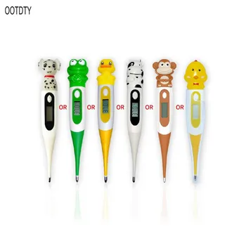 

Digital Thermometer Soft Rubber Head Waterproof Adult Children Rectal Oral Axillary Underarm LCD Temperature Measurement Baby