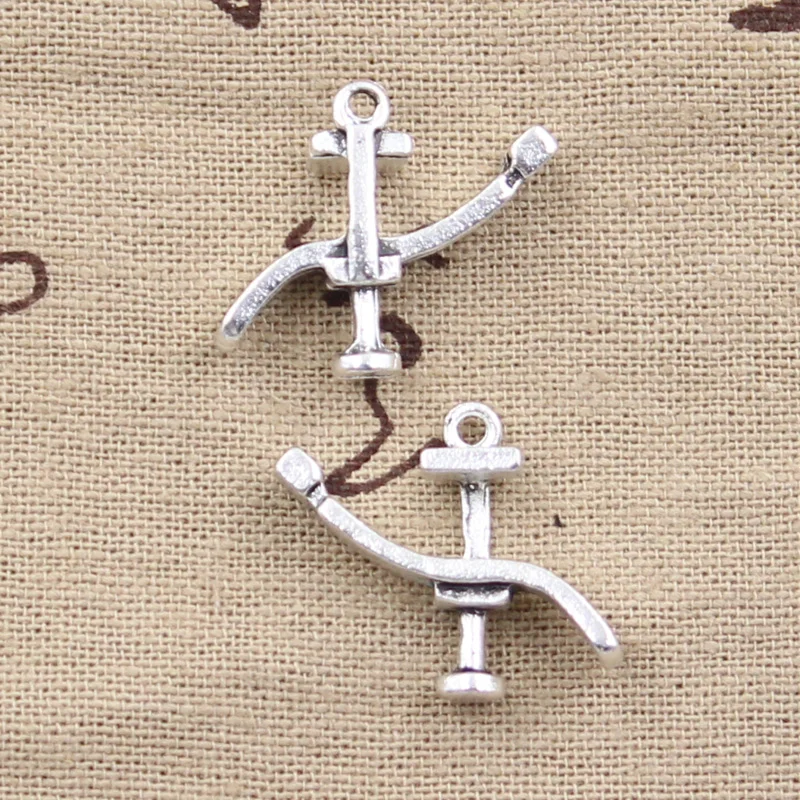 

4pcs Charms dentists bed treatment center 20x24mm Antique Making pendant fit,Vintage Tibetan Silver,DIY bracelet necklace