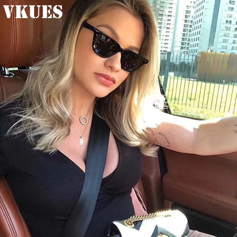 VKUES Модные женские роскошные классические очки солнцезащитные оригинальные