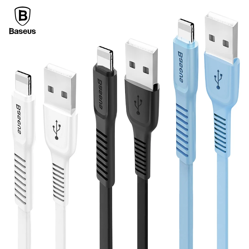 Koop Baseus USB Kabel Voor iPhone XS Max XR X 8 7 6 6 s Plus 5 5 s se iPad platte Mini Snelle Data Opladen Charger Cord Mobiele Telefoon Kabels