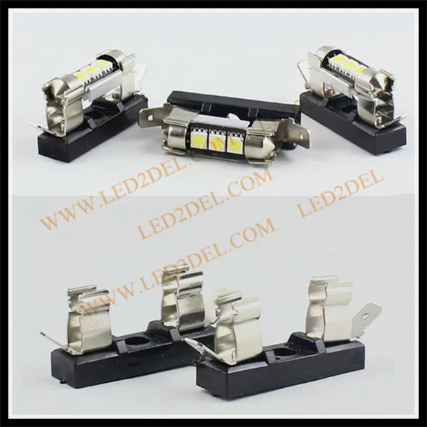 4Pcs/lot led festoon 31mm 36mm adapters festoon cables led bulb socket