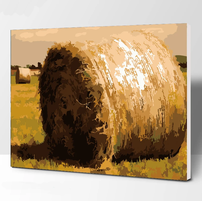 

Frameless Picture Tower DIY Digital Oil Painting By Numbers Europe Abstract Canvas Painting For Living Room Wall Art