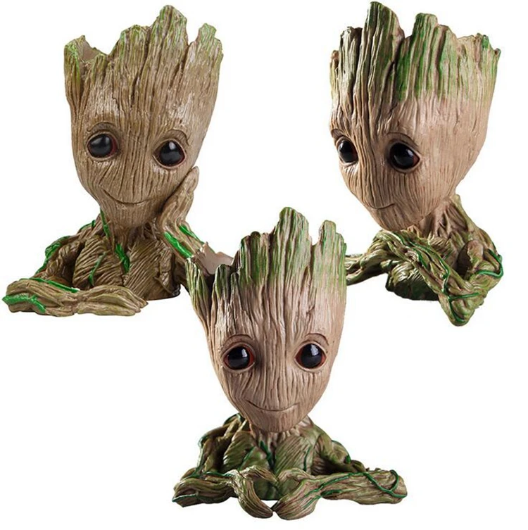 Guardians of the Galaxy Flowerpot Baby Action Figure Tree man Flower Pot Treeman Baby Anime Action Figure Dolls Penholder Toys