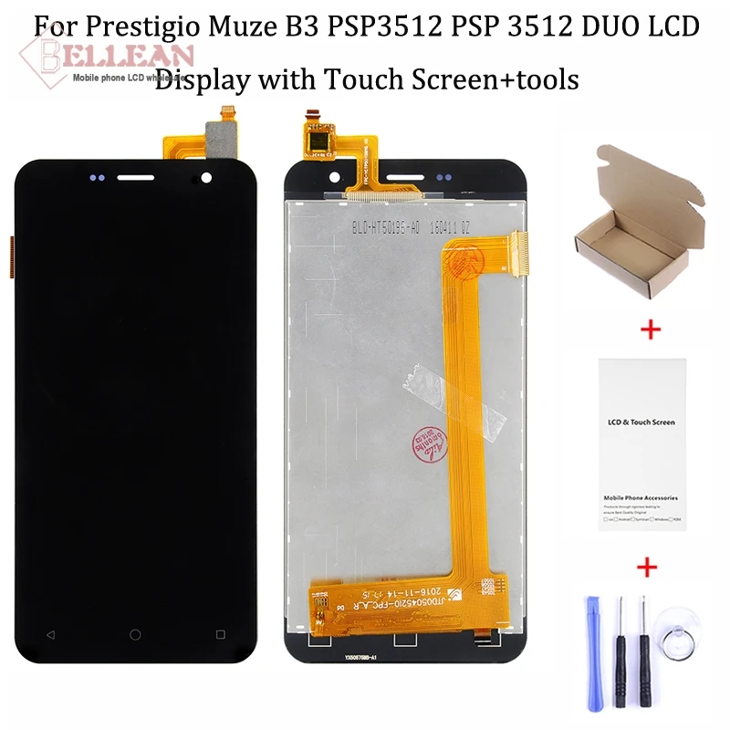 

1pcs Catteny For Prestigio Muze B3 PSP3512 DUO Lcd Display With Touch Screen Digitizer 5.0inch PSP 3512 Duo Display Assembly